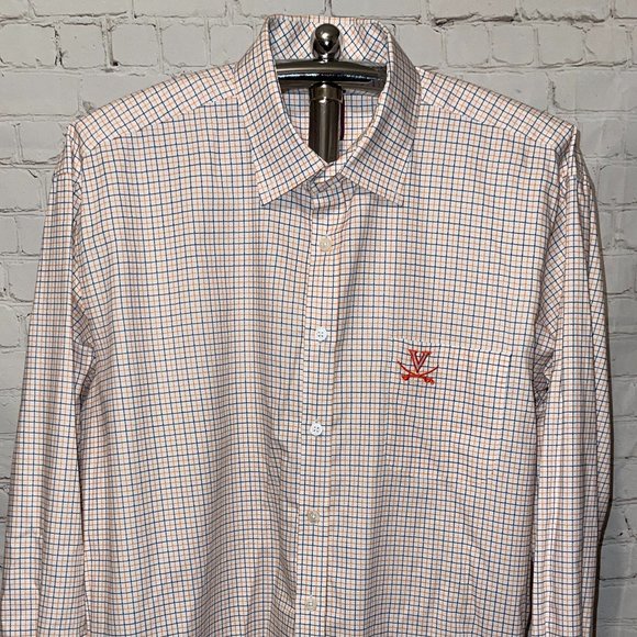 VIRGINIA CAVALIERS MEN'S LONG SLEEVE BUTTON UP DRESS SHIRT SIZE XL 43-44 - Picture 1 of 12